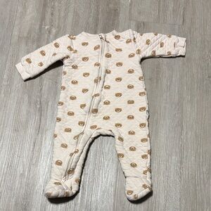 Rabbit + Bear Cozy Cream and Brown Kids One Piece